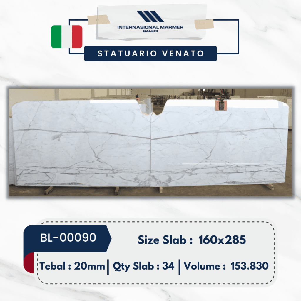 Marmer Putih Italy Statuario Venato | BL-00090