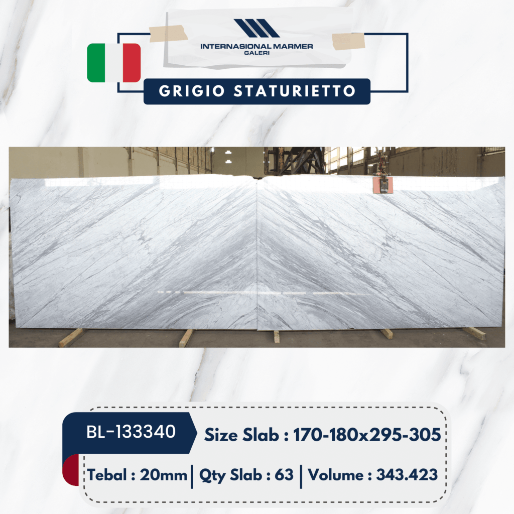 Marmer Putih Grigio Statuarietto | BL-133340 - Marmer Putih Import