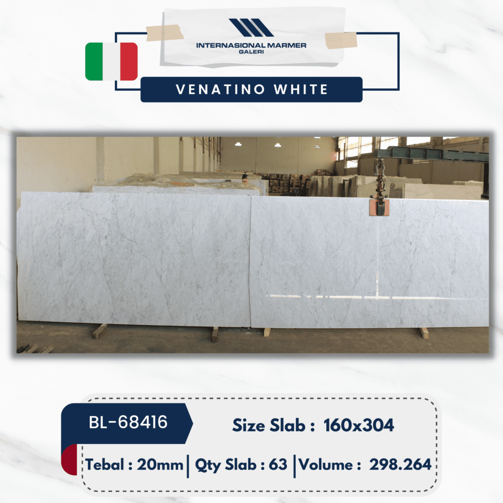 Marmer Putih Italy Venatino White | BL-68416 ~ White Carrara