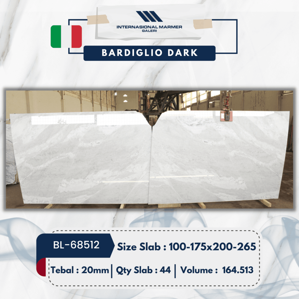 Marmer Putih Bardiglio Dark | BL-68512 ~ Internasional Marmer Galeri