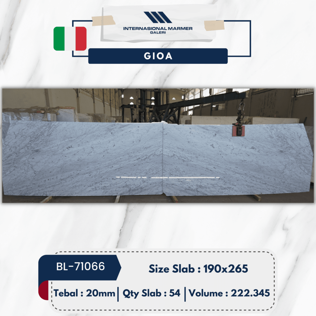 Marmer Putih Italy Gioa | BL-71066 - Internasional Marmer Galeri