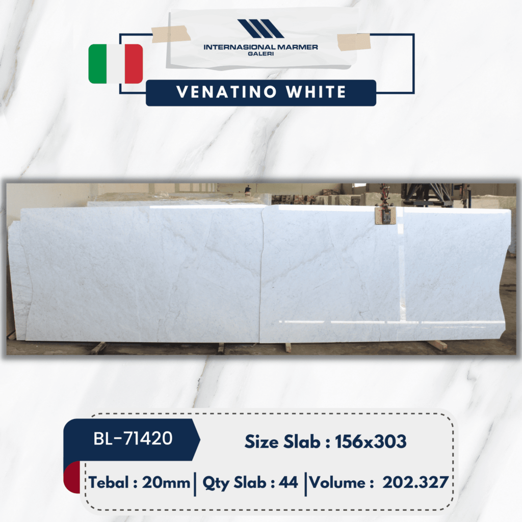 Marmer Putih Italy Venatino White | BL-71420 ~ Internasional Marmer Galeri