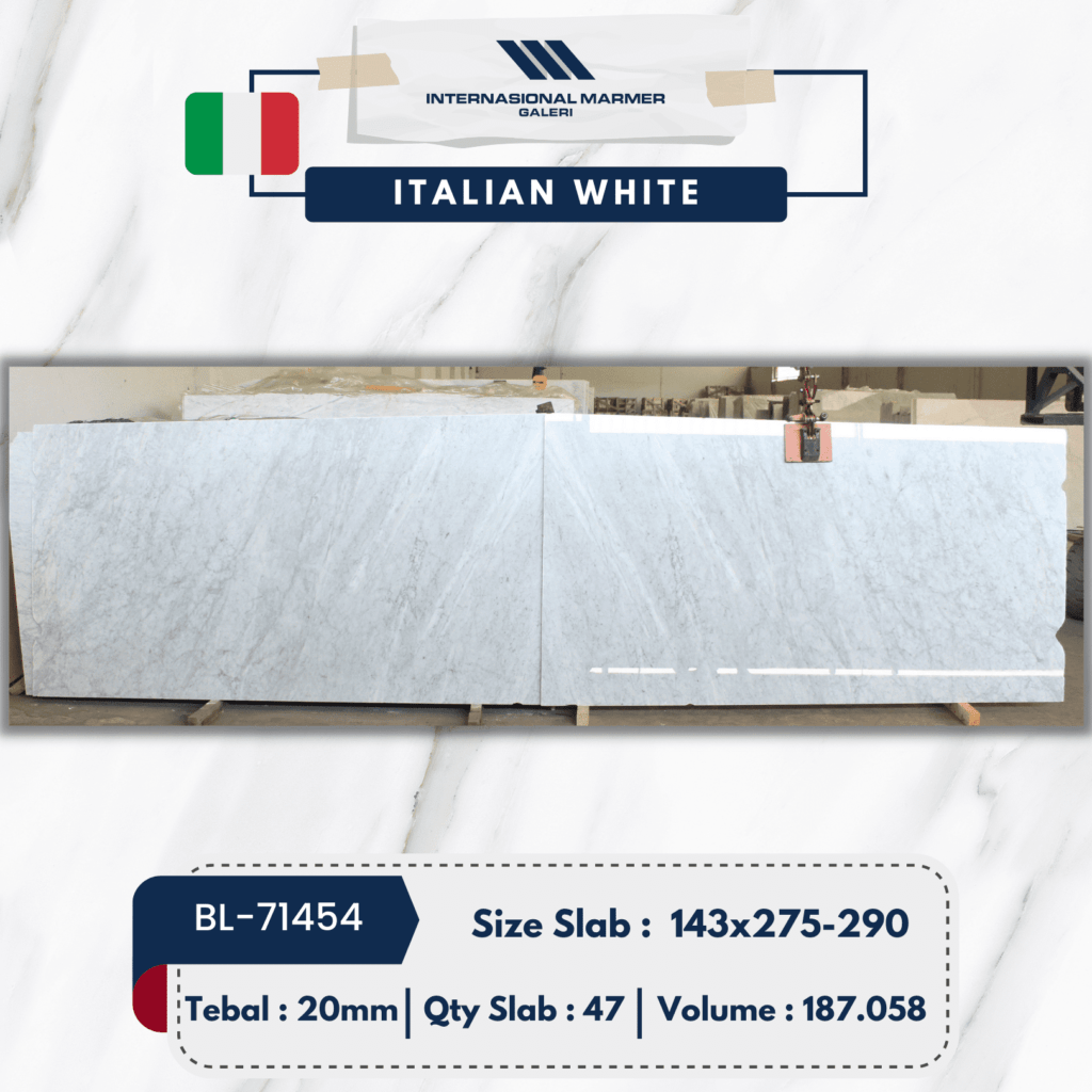 Marmer Putih Italy Italian White | BL-71454 ~ Internasional Marmer Galeri