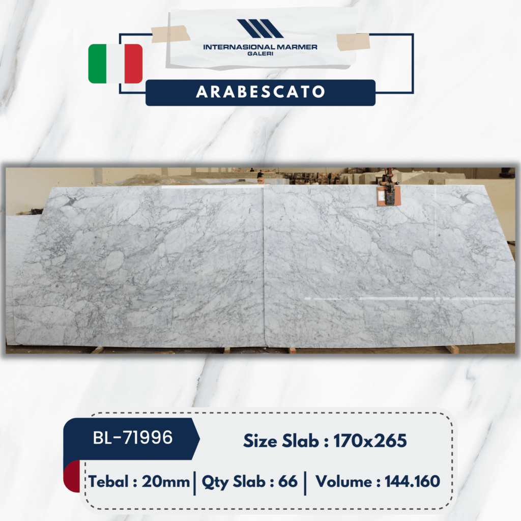 Marmer Putih Arabescato | BL-71996