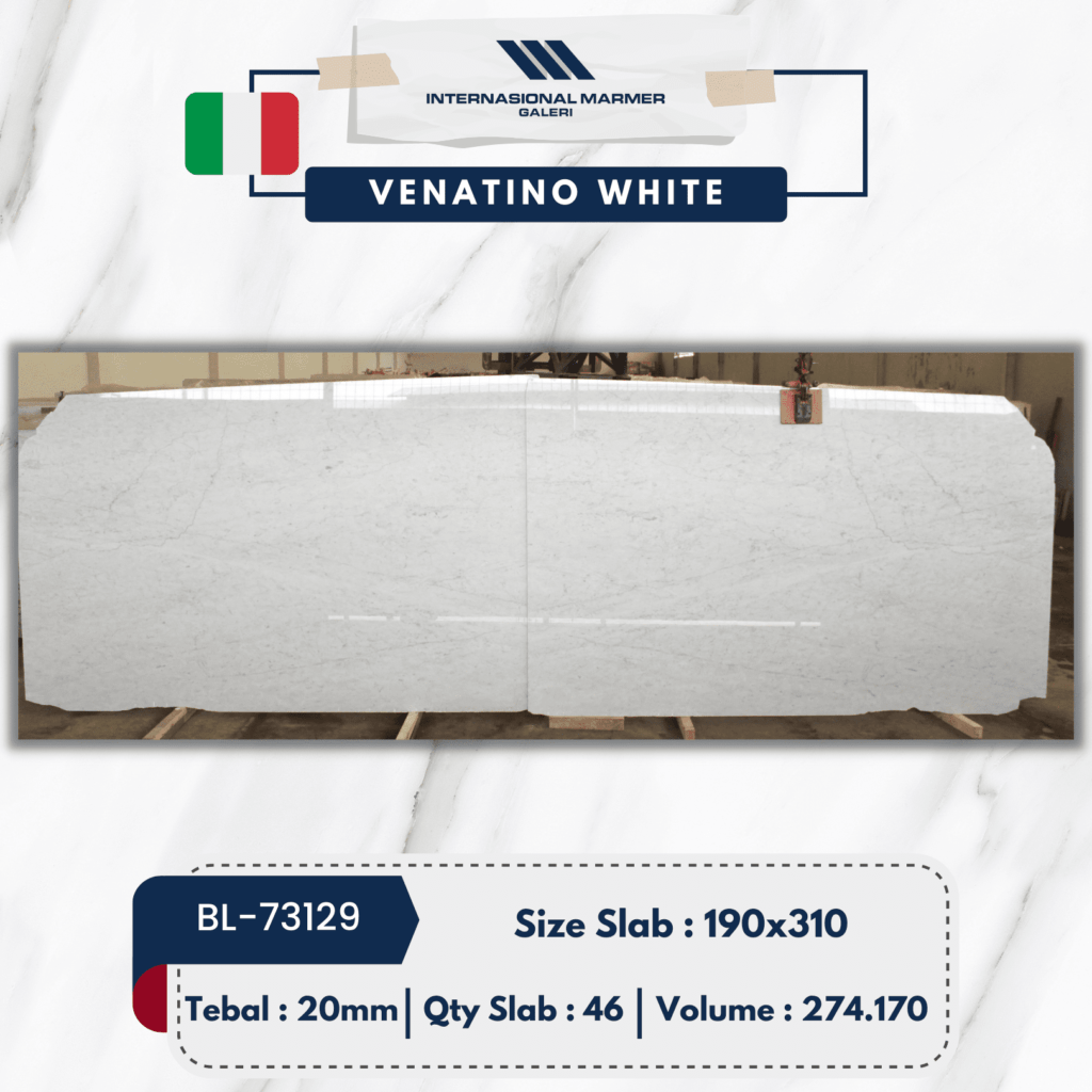 Marmer Putih Italy Venatino White | BL-73129 ~ White Carrara
