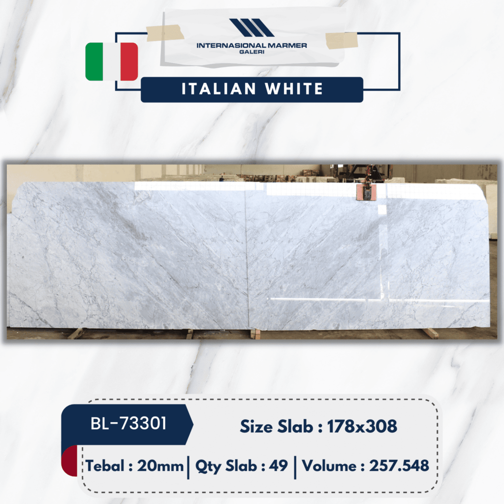 Marmer Putih Italy Italian White | BL-73301 ~ White Carrara