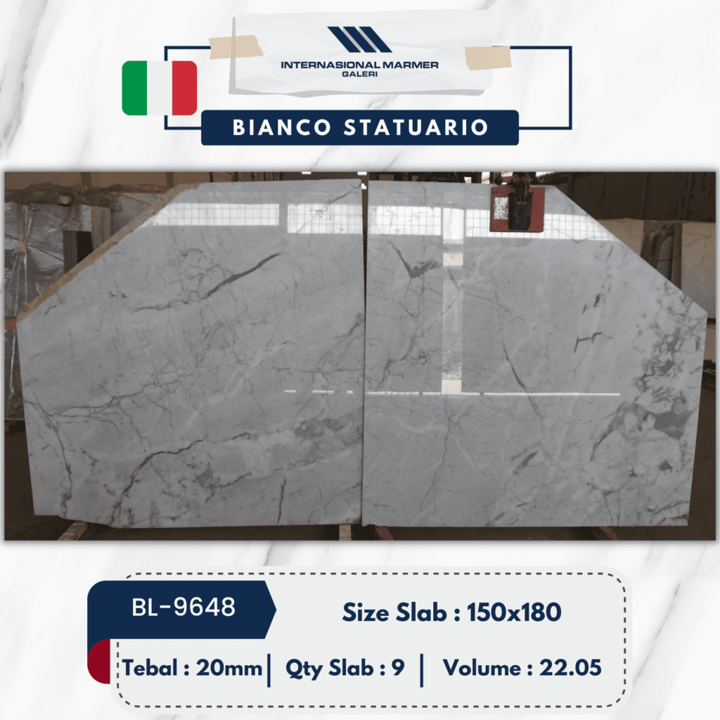 Marmer Putih Bianco Statuario | BL-9648 - Marmer Putih Italia