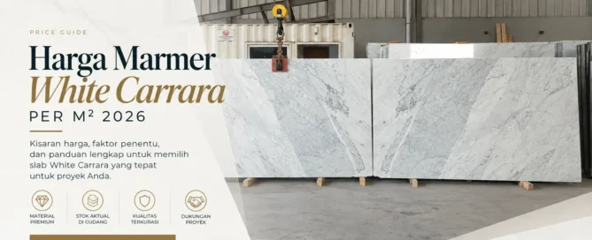 Harga marmer White Carrara per m²