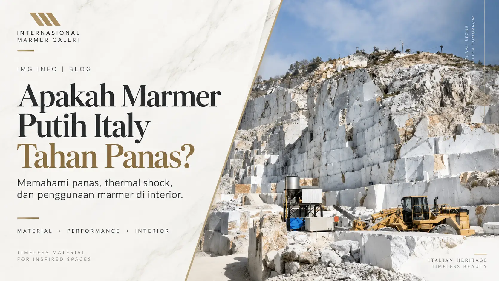 Marmer putih Italy dan ketahanannya terhadap panas pada aplikasi interior