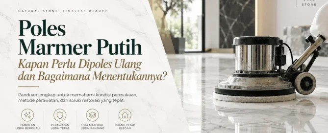 Poles dan restorasi permukaan marmer putih