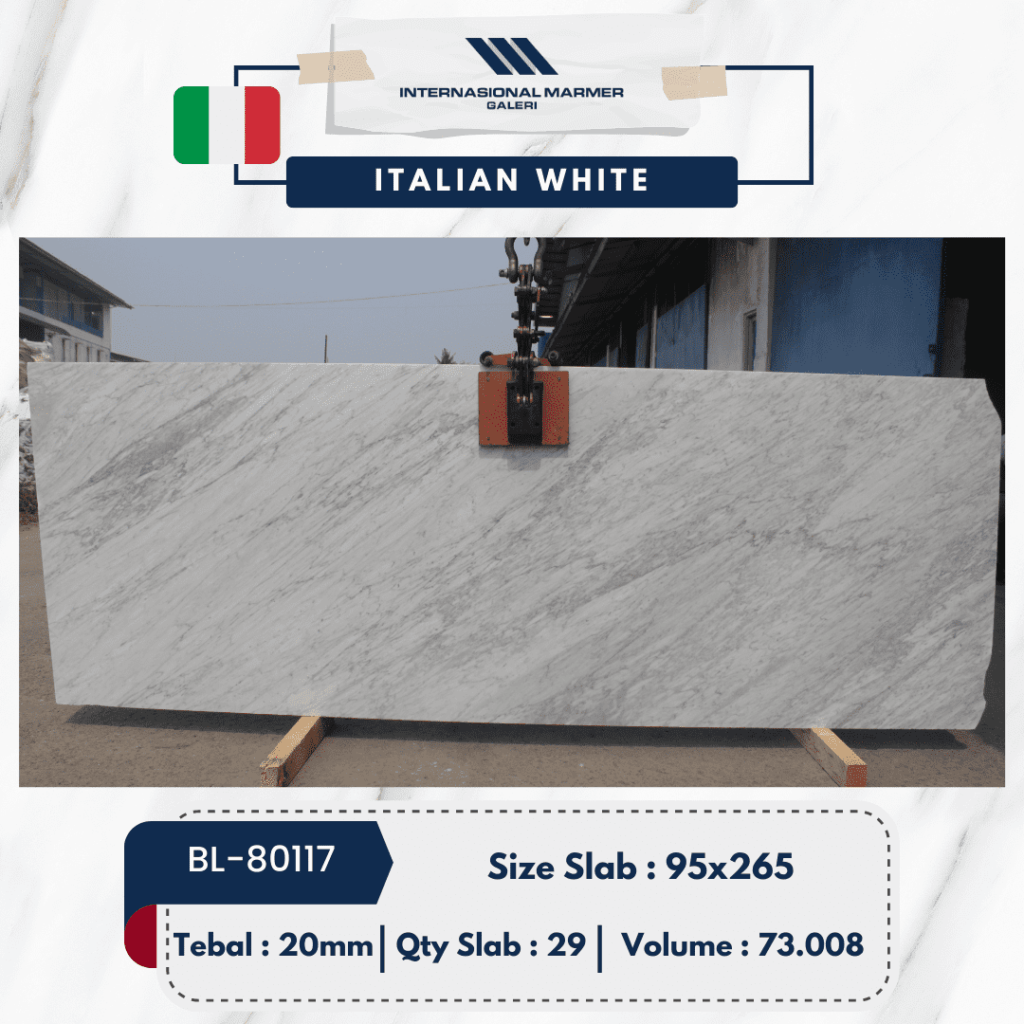 Marmer Putih Italian White BL-80117_Marmer Putih Italy