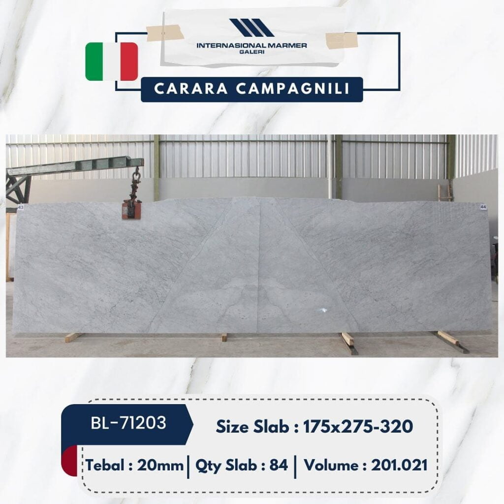 Marmer Putih Carrara Campagnili | BL-71203_Marmer Putih Italy