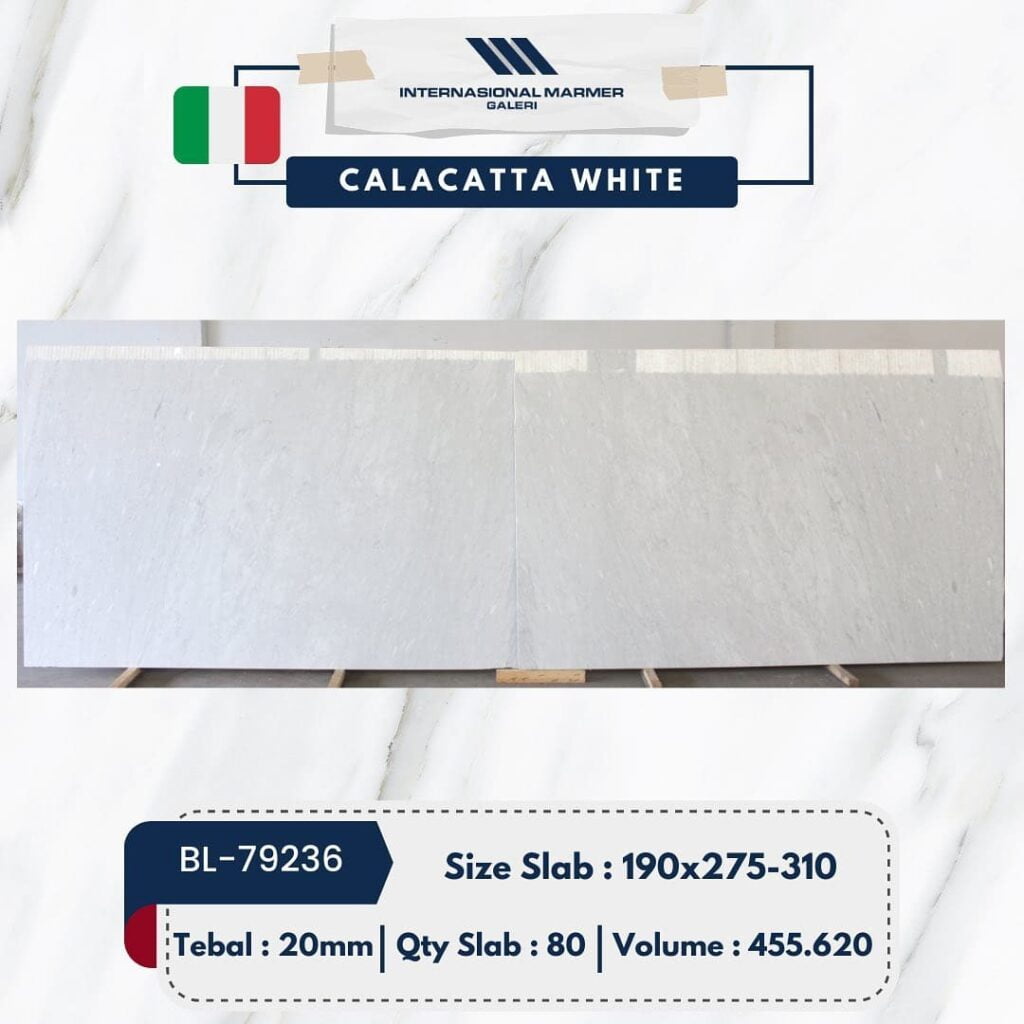 Marmer Putih Calacatta White BL-79236 | Marmer Putih Italy