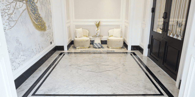 Instalasi lantai foyer rumah mewah