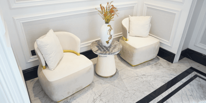 Meja island dapur minimalis elegan
