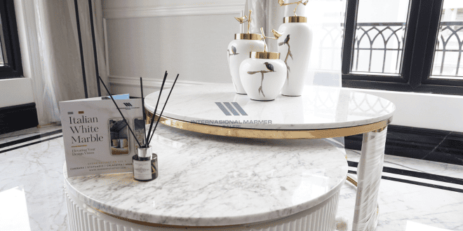 Slab Marmer White Carrara Kualitas Premium
