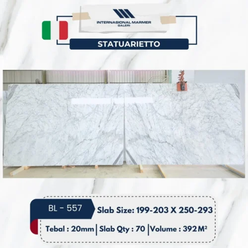 Marmer Statuario Asal Italia Cocok Untuk Lantai Dan Dinding Bl 557
